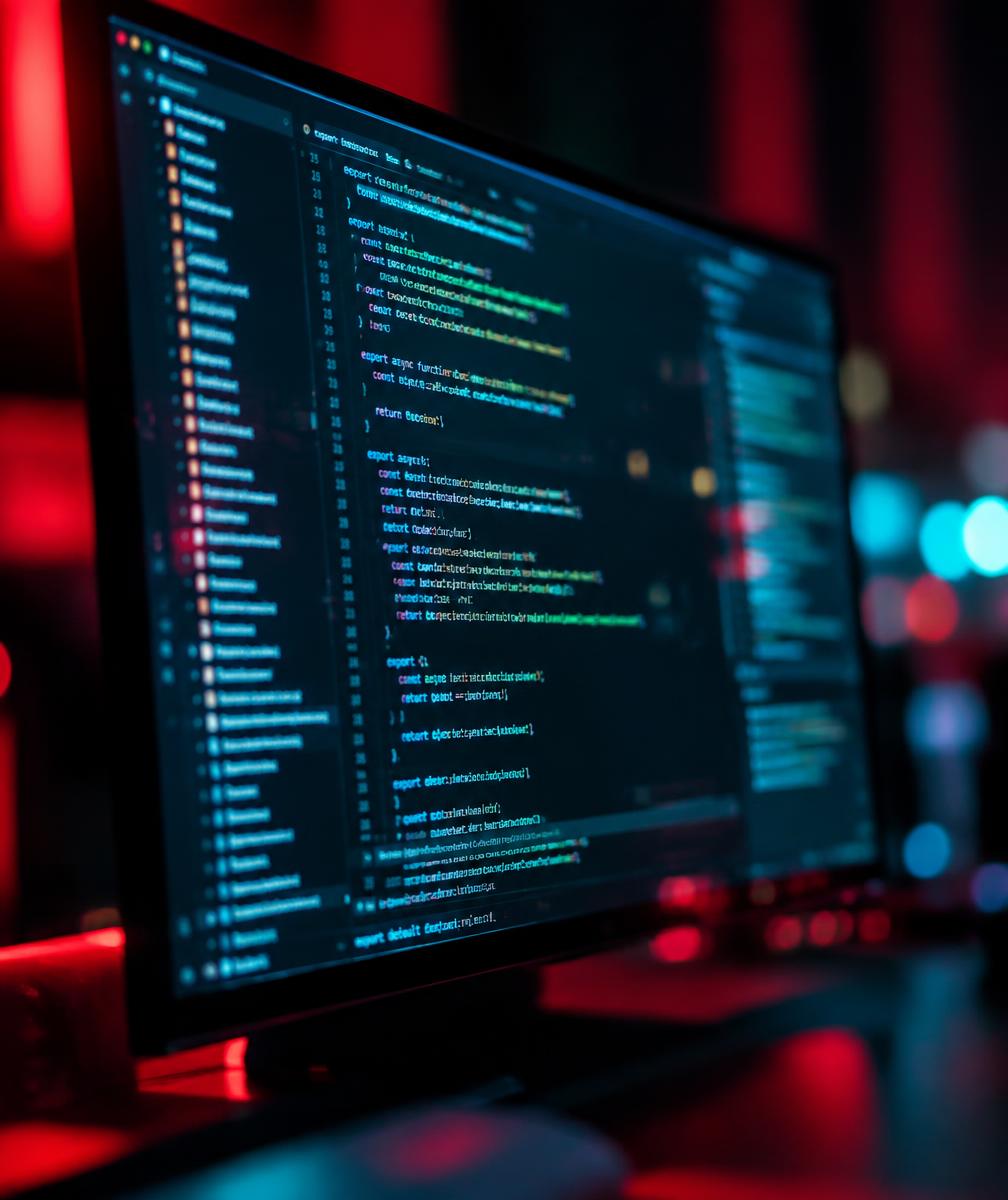 Code source à l'écran
